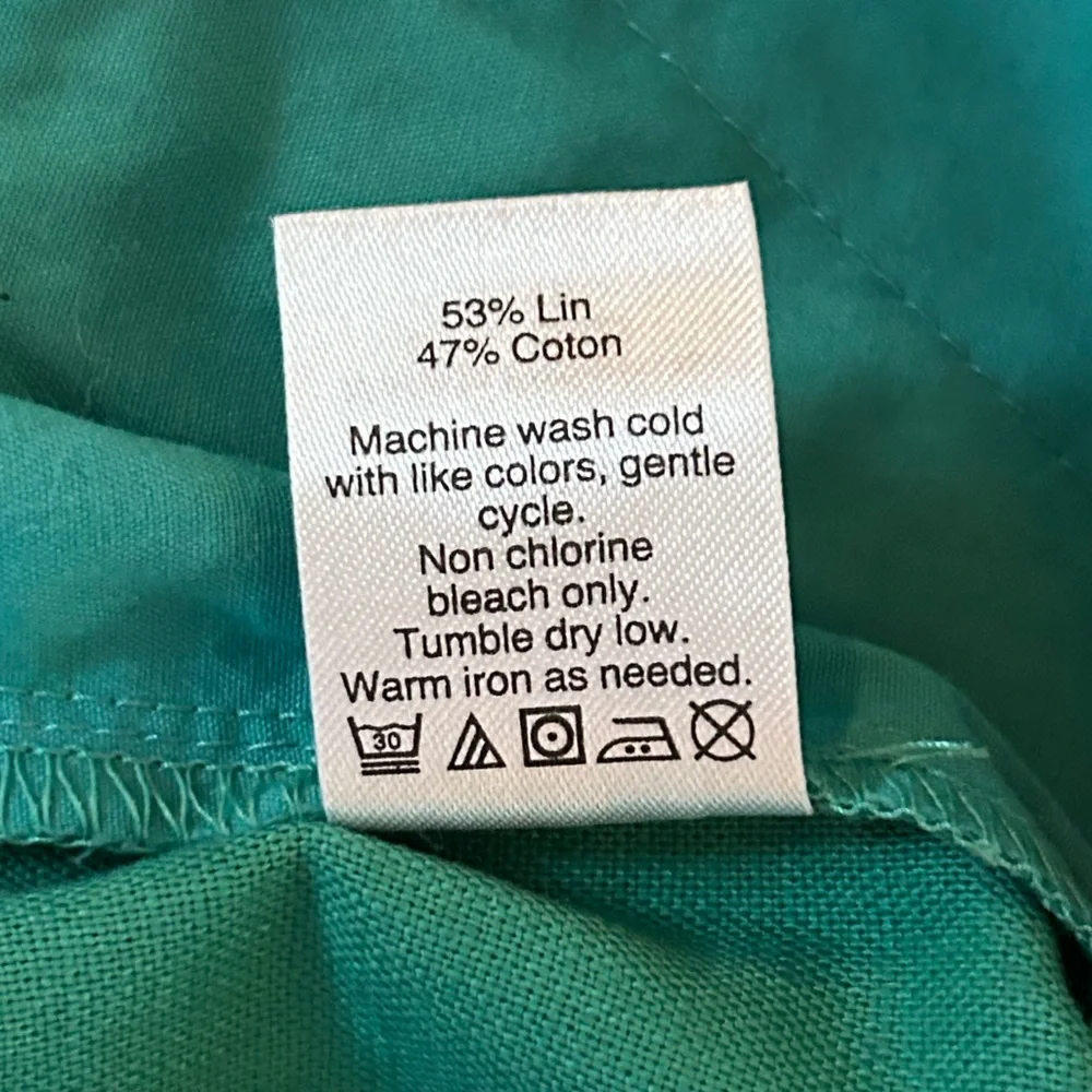 J. Crew | Women’s Green Linen Blend Scalloped Hem Shorts Size 0